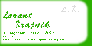 lorant krajnik business card